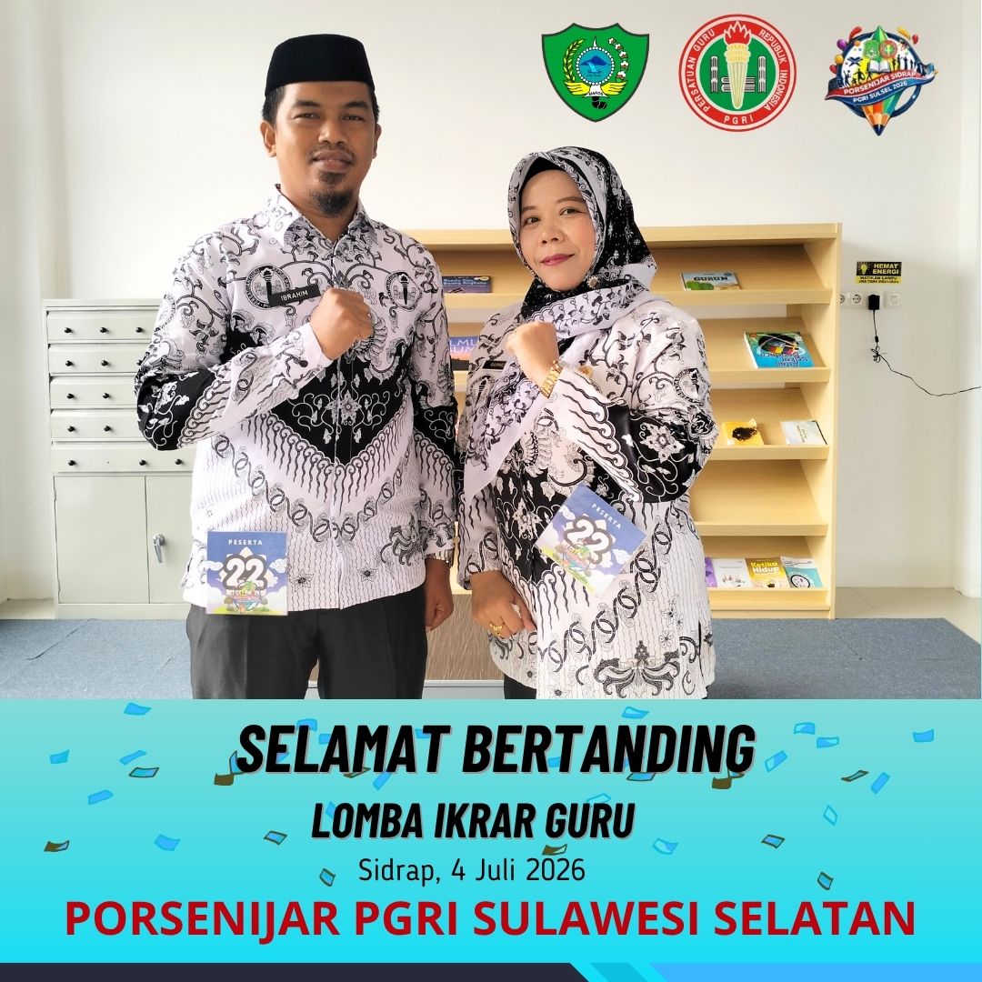 Semangat Membara! Ibrahim dan Rahmadani Siap Berkompetisi dalam Lomba Ikrar Guru di Porsenijar PGRI Sulsel 2026