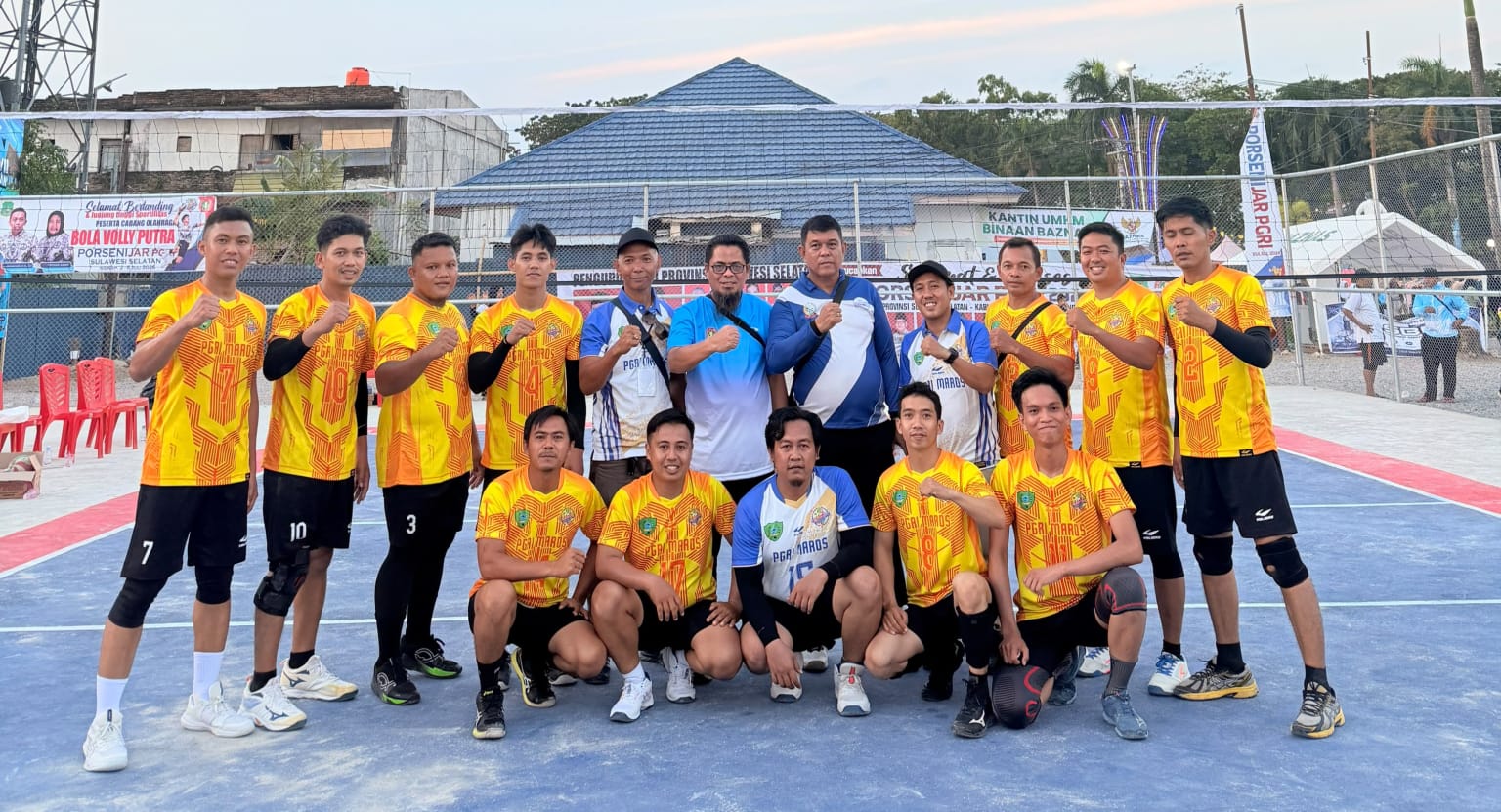 Menang Dramatis Lewat Long Set 2-1 Atas Soppeng, Tim Voli Putra PGRI Maros Melaju di PORSENIJAR Sidrap