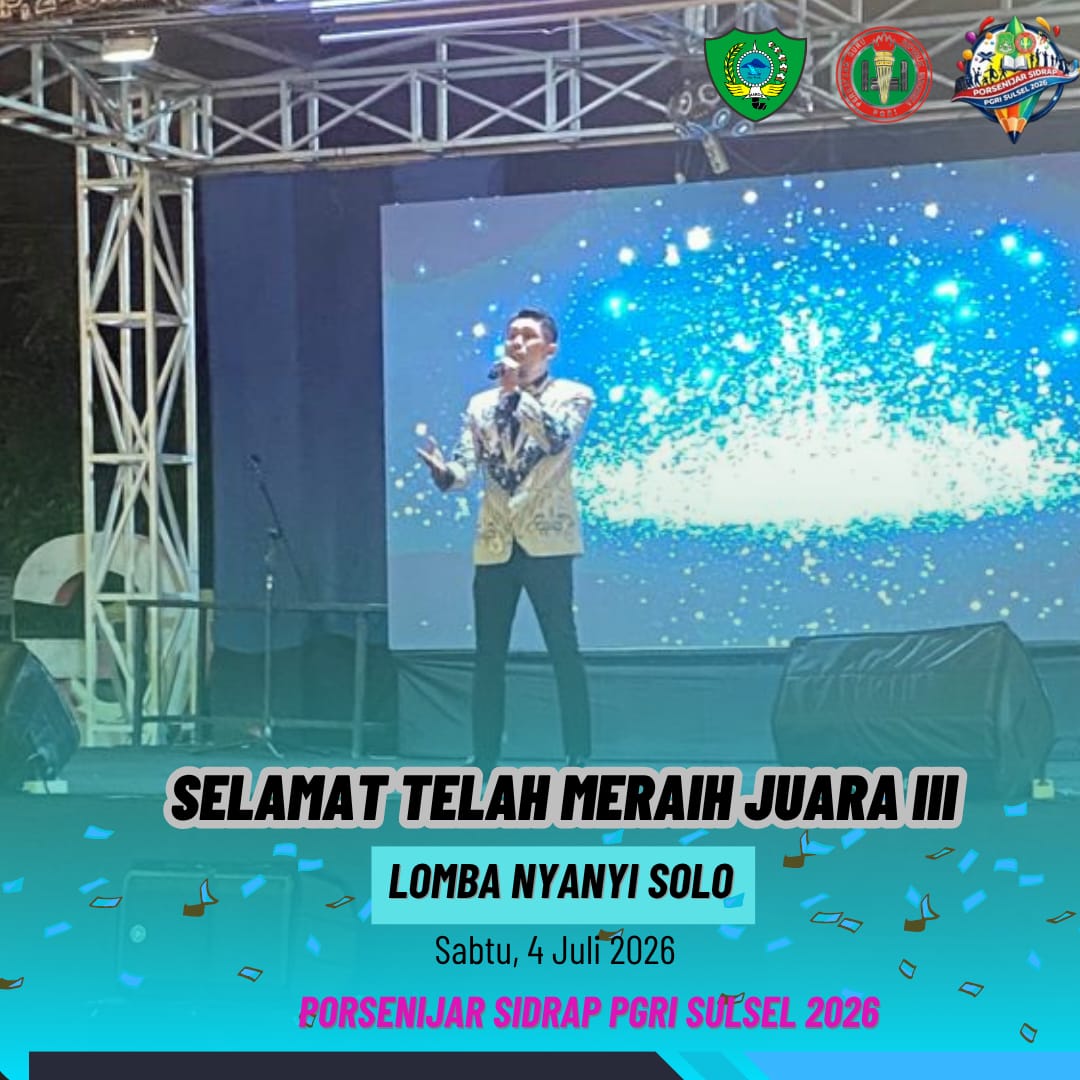 Andi Aliful Akbar Persembahkan Juara 3 Nyanyi Solo Putra untuk PGRI Maros di Porsenijar PGRI Sulsel 2026
