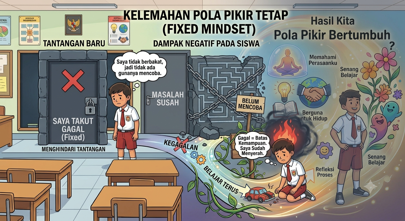 Kelebihan dan Kelemahan Pola Pikir Tetap di Sekolah: Antara Disiplin dan Kreativitas.